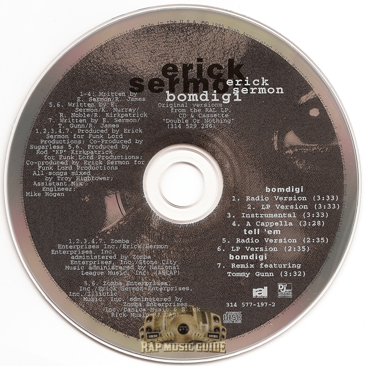 Erick Sermon - Bomdigi: Single. CD | Rap Music Guide